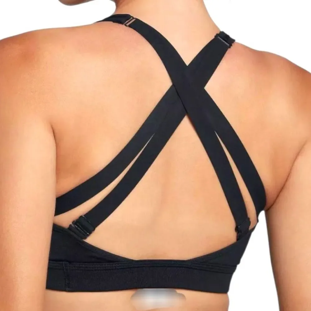 Nike Sports Bra Womens Medium Black Impact High-Support Compression Dri-FIT